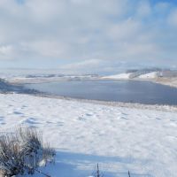 Nearby frozen lake